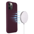 Huse pentru iPhone 13 Pro, Silicone MagSafe, maroon