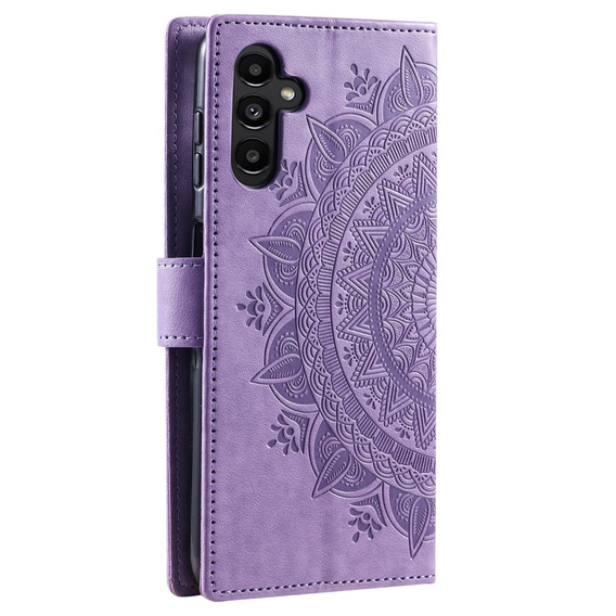 Cu clapetă pentru Samsung Galaxy S23 FE, Mandala, albastru