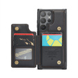 Husa cu clapetă CASEME pentru Samsung Galaxy S25 Ultra, Litchi Wallet, negru