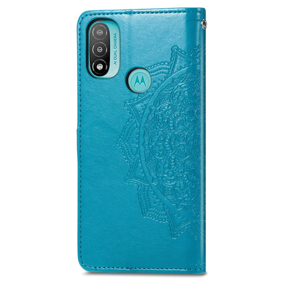 Cu clapetă pentru Motorola Moto G31 / G41, Mandala, albastru