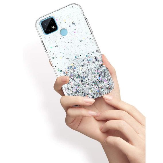 Huse pentru Realme C21, Glittery, transparentă