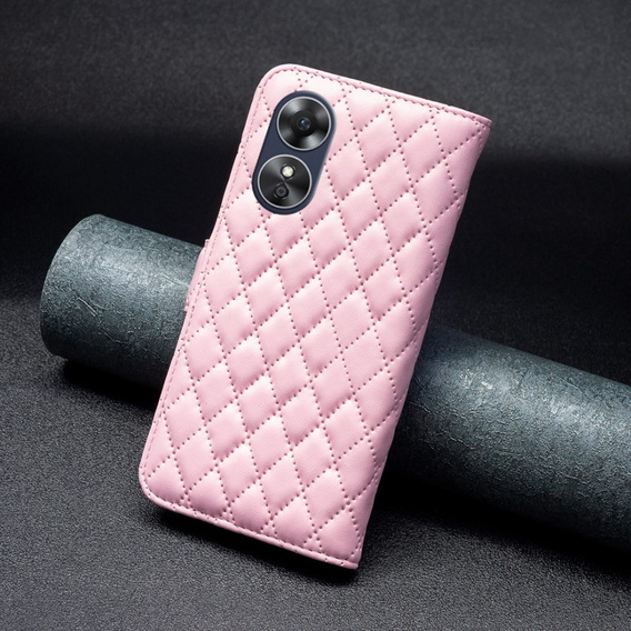 Cu clapetă pentru Oppo A17, Wallet, BINFEN COLOR, roz