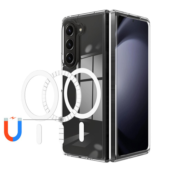 Husă pentru Samsung Galaxy Z Fold6 5G, Fusion Hybrid Case, pentru MagSafe, transparentă