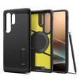 Carcasa Spigen pentru Samsung Galaxy S25 Ultra, Tough Armor Mag MagSafe, negru + 9H Tempered Glass
