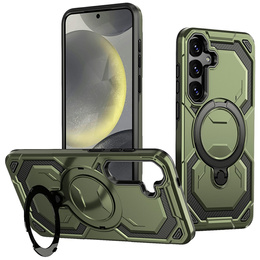 Husă magnetică cu suport pentru Samsung Galaxy A57 5G, verde