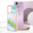 Carcasă de protecție pentru Motorola Moto G24 / G24 Power / G04, Marble Slim Case, albastru