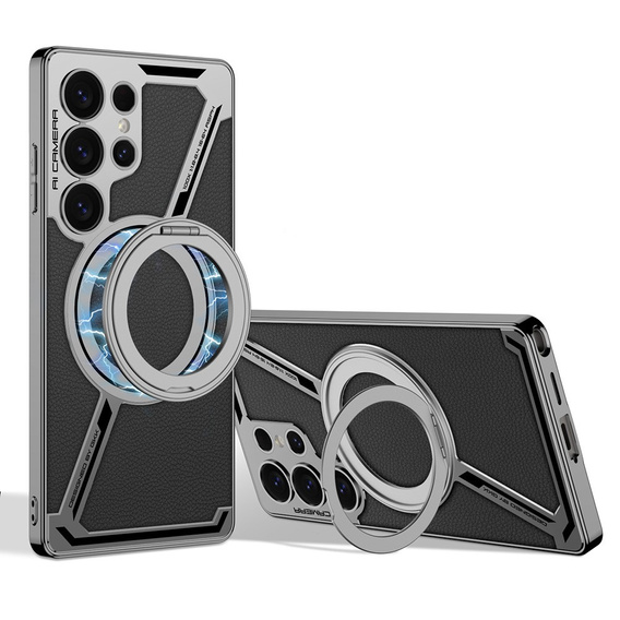 Husă pentru Samsung Galaxy S25 Ultra, GKK Kickstand Ring, pentru MagSafe, negru