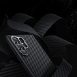Carcasa BENKS Kevlar pentru Samsung Galaxy S24 Ultra, pentru MagSafe, Carbon Fiber, negru
