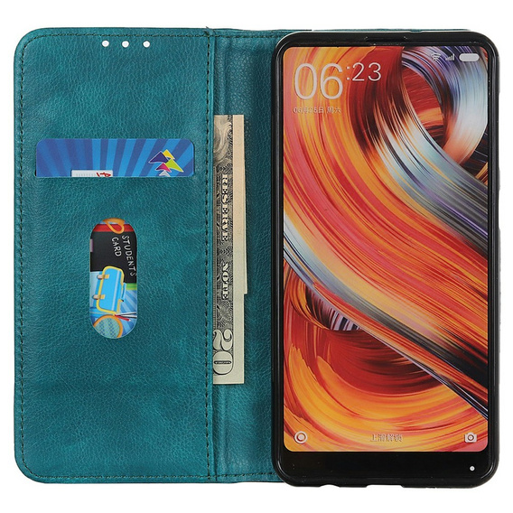 Huse pentru Samsung Galaxy A56, Wallet Litchi Leather, verde