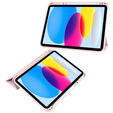 Husă pentru iPad 10.9 2022 10 Gen, Smartcase Hybrid, cu spațiu pentru stylus, roz