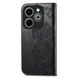 Cu clapetă pentru Infinix Hot 40i, Butterfly, negru
