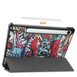Husă pentru Samsung Galaxy Tab S10 Lite / S10 FE / S9 FE, cu clapetă, graffiti
