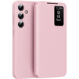 Husă cu clapetă pentru Samsung Galaxy S25, Smart View Wallet, roz