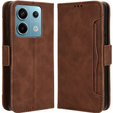 Cu clapetă pentru Xiaomi Redmi Note 13 Pro 5G, Card Slot, maro