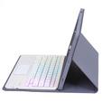 Husă cu tastatură bluetooth touchpad iluminată pentru iPad 10.9" 2022 (10 gen.), violet