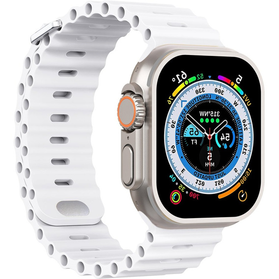 Pasek Silikonowy Ocean do Apple Watch 1/2/3/4/5/6/7/8/SE/ULTRA 42/44/45/49MM, Czarny