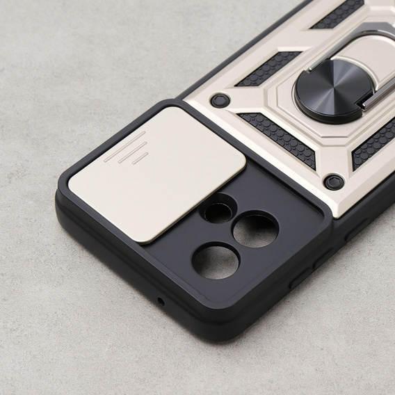 Husă blindată pentru Motorola Moto G84 5G, CamShield Slide, de aur