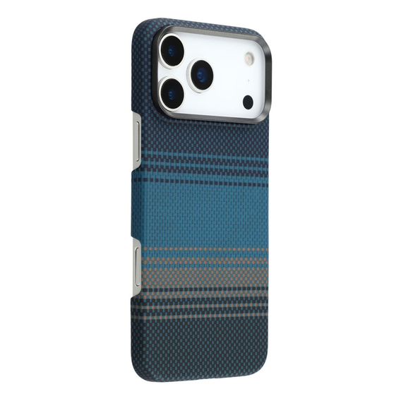 Husă pentru iPhone 17 Pro, fibră aramidică, pentru MagSafe, subțire și ușoară, albastră