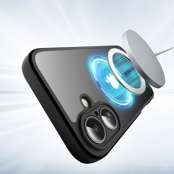 Husă mată pentru iPhone 17, pentru Magsafe, negru mat