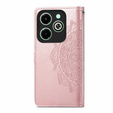 Cu clapetă pentru Infinix Hot 40i, Mandala, roz