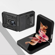 Husă blindată pentru Samsung Galaxy Z Flip 4 5G, CamShield Slide, negru