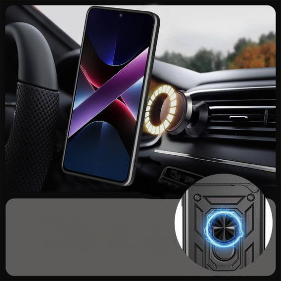 Husă blindată pentru Honor 400 5G, CamShield Slide, negru