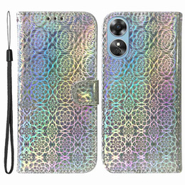 Cu clapetă pentru Oppo A17, Wallet mandala, gri