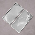 Carcasa Magnetic Dual Glass MagSafe pentru Samsung Galaxy S23 Ultra, de argint