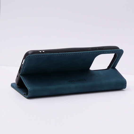 Husă pentru Xiaomi Redmi 12C, ERBORD Vintage, portofel cu clapetă, albastru