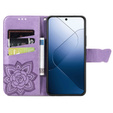 Cu clapetă pentru Xiaomi 14T, Butterfly, violet