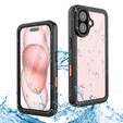 Husă impermeabilă IP68 pentru iPhone 16, negru