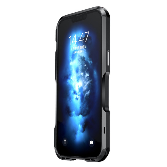 Husa LUPHIE pentru iPhone 14, Armor Bumper, negru