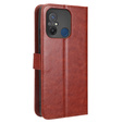 Cu clapetă pentru Xiaomi Redmi 12C, Crazy Horse Wallet, maro