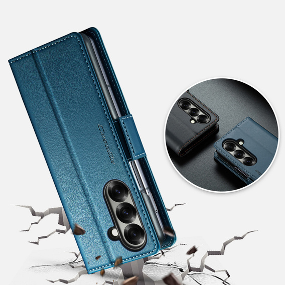 CASEME Litchi Wallet flip caz pentru Samsung Galaxy Z Fold7 5G