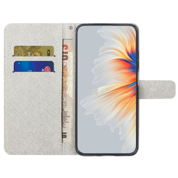 Cu clapetă pentru Samsung Galaxy M15 5G, Wallet, Flower and Butterfly