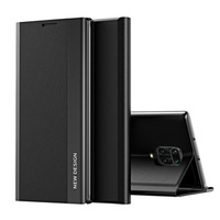 Cu clapetă pentru Xiaomi Redmi Note 9S/9 Pro/9 Pro Max, Side Magnetic, negru