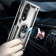 Husă blindată pentru Samsung Galaxy Z Fold 4 5G, Nox Case Ring, de argint