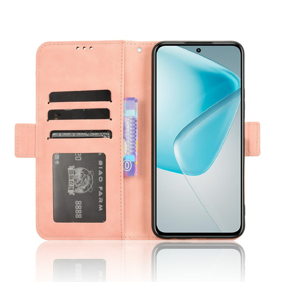 Cu clapetă pentru Infinix Hot 50 Pro+ 4G, Card Slot, roz