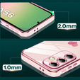 Carcasa pentru Samsung Galaxy A56, Electro heart, roz rose gold + sticlă 9H