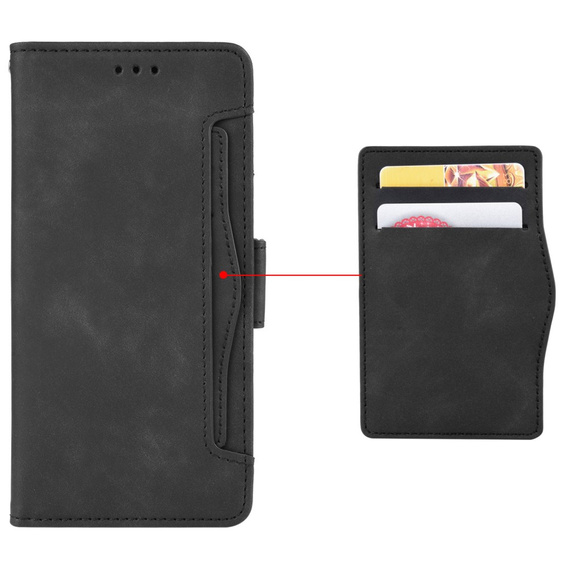 Cu clapetă pentru Oppo Reno 12FS / 12F, Card Slot, negru