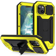Husă pentru iPhone 13, R-JUST CamShield Slide, armată, galben / negru