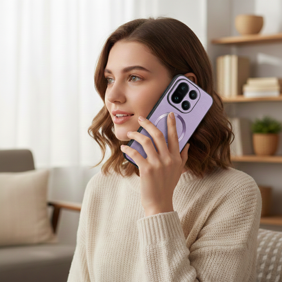 Husă hibridă din piele MagSafe pentru OnePlus 15