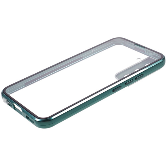 Husa pentru Samsung Galaxy S21, Magnetic Dual Glass, verde