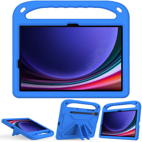 Husă pentru copii pentru Samsung Galaxy Tab S10 Lite / S10 FE / S9 FE, cu mâner, albastru