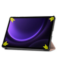 Husă pentru Samsung Galaxy Tab S9 FE, Tri-fold, roz rose gold