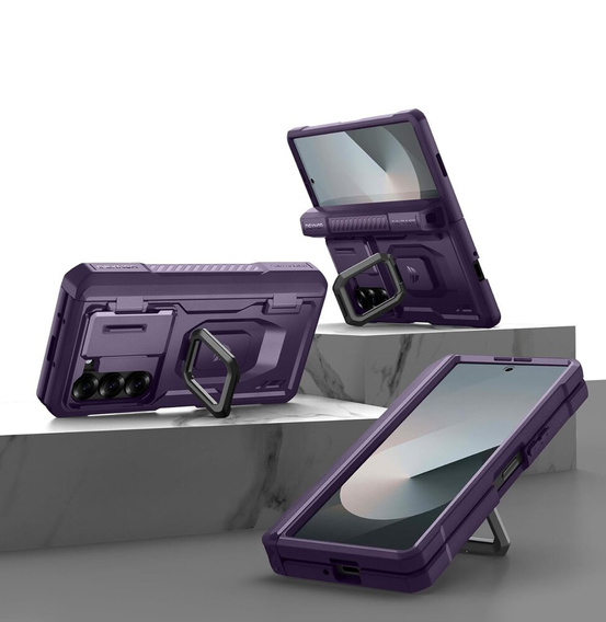 Husă blindată pentru Samsung Galaxy Z Fold 6 5G, Dexnor Full Body S-Pen Slot, violet
