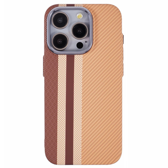 Carcasa pentru iPhone 15 Pro, Carbon Fiber MagSafe, galben