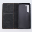 Husă pentru Samsung Galaxy S23, ERBORD Vintage, portofel cu clapetă, negru