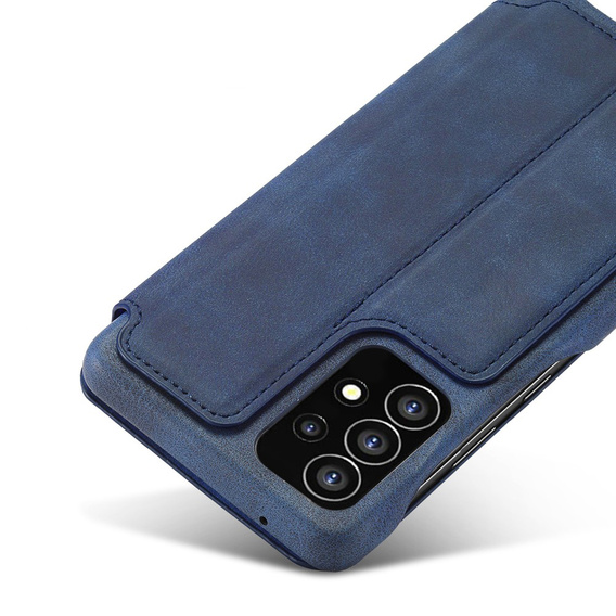 Cu clapetă pentru Samsung Galaxy A53 5G, LC.IMEEKE, albastru