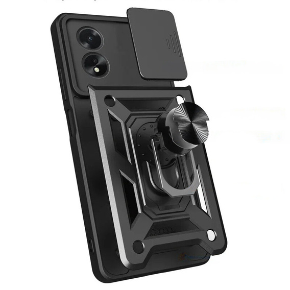 Husă blindată pentru Oppo A60, CamShield Slide, negru